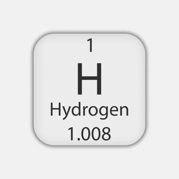 Hydrogen Symbol Chemical Element Periodic Table Vector Illustration — 스톡 벡터