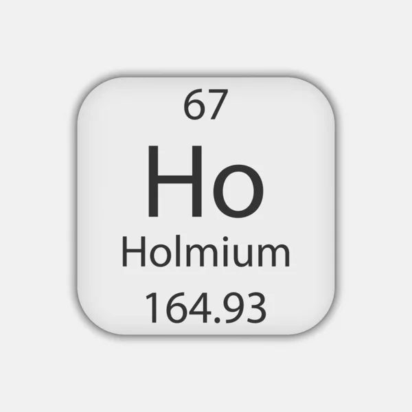 Holmium Symbol Chemical Element Periodic Table Vector Illustration — Stock Vector