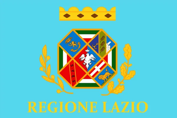 Lazio Flag Vagyok Olaszország Régiója Vektorillusztráció — Stock Vector