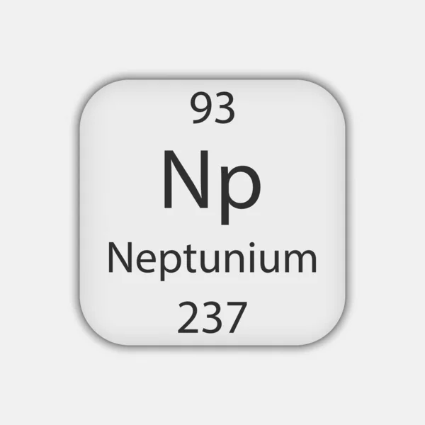 Neptunium Symbol Chemical Element Periodic Table Vector Illustration — 스톡 벡터
