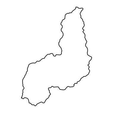 Piaui Haritası, Brezilya eyaleti. Vektör İllüstrasyonu.