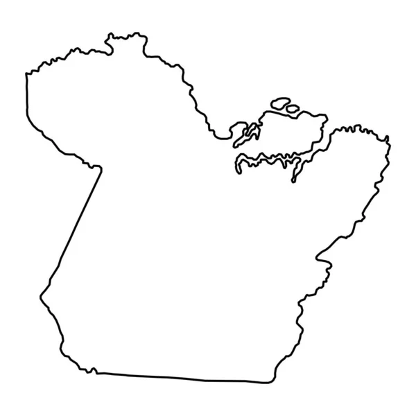 Para Map État Brésil Illustration Vectorielle — Image vectorielle