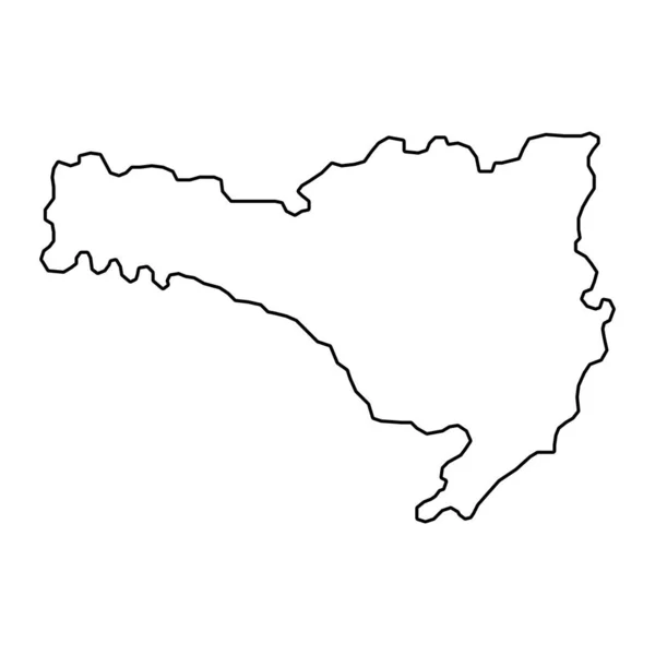 Mapa Santa Catarina Stan Brazylia Ilustracja Wektora — Wektor stockowy