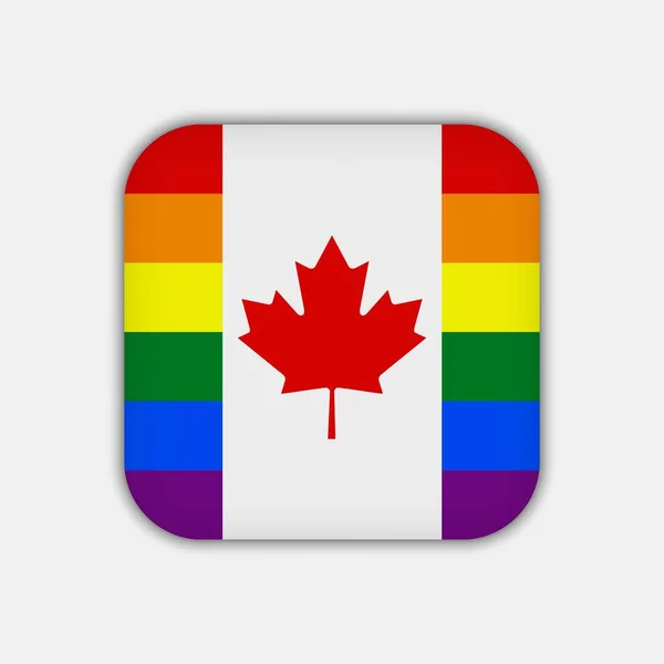 Pride Flag Canada Vector Illustration — Stockvektor