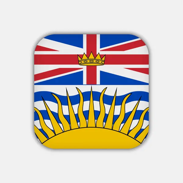 Флаг Британской Колумбии Провинция Канада Векторная Иллюстрация — стоковый вектор