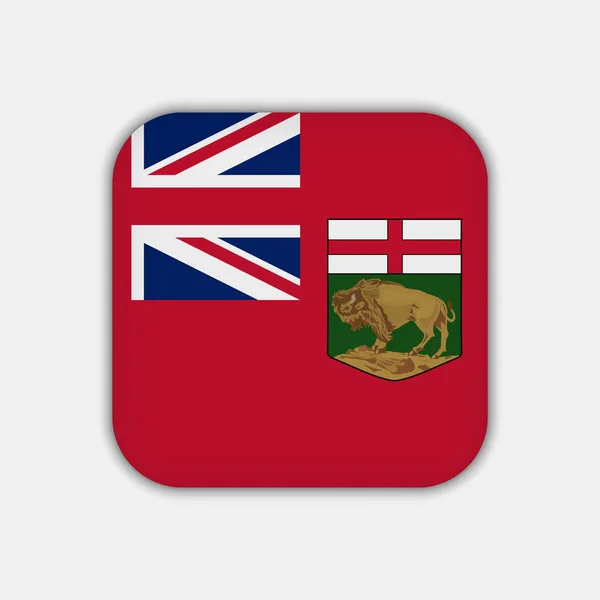 Флаг Манитобы Провинция Канада Векторная Иллюстрация — стоковый вектор