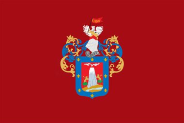 Arequipa Flag Departmanı. Peru. Vektör İllüstrasyonu.