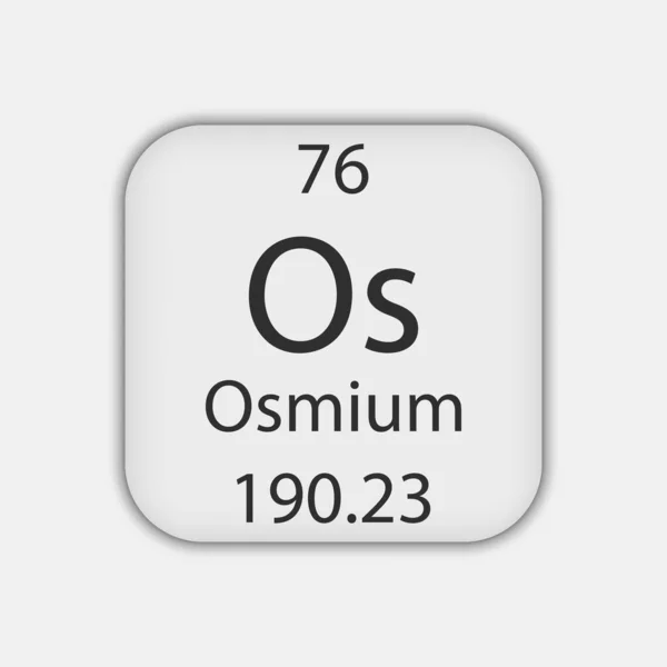 Osmium Symbol Chemical Element Periodic Table Vector Illustration — Stock Vector