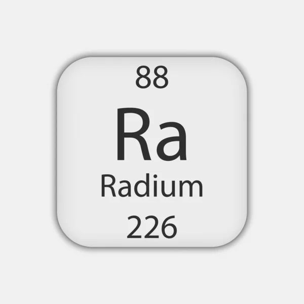 Radium Symbol Chemical Element Periodic Table Vector Illustration — 图库矢量图片
