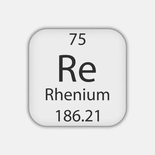 Symbol Renu Element Chemiczny Układu Okresowego Ilustracja Wektora — Wektor stockowy