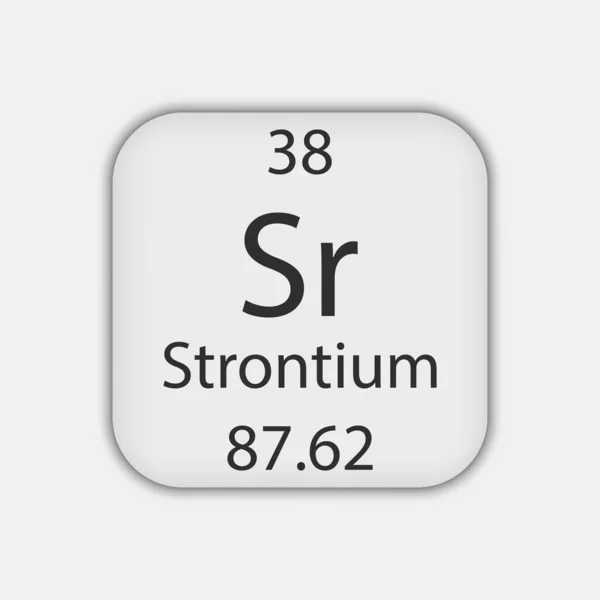 Strontium Symbol Chemical Element Periodic Table Vector Illustration — 图库矢量图片