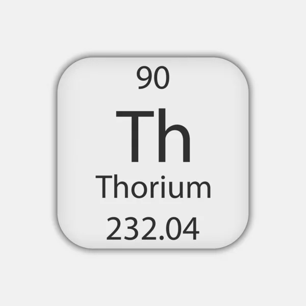 Thorium Symbol Chemical Element Periodic Table Vector Illustration — стоковый вектор