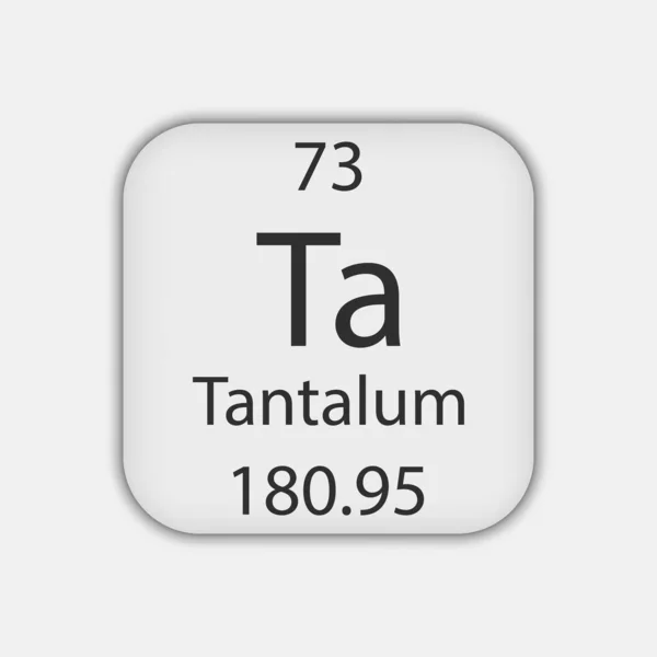 Tantalum Symbool Chemisch Element Van Het Periodiek Systeem Vectorillustratie — Stockvector