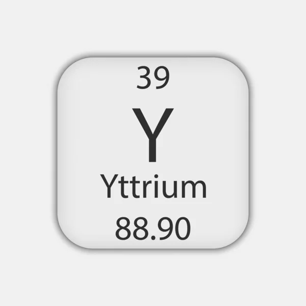 Símbolo Ítrio Elemento Químico Tabela Periódica Ilustração Vetorial — Vetor de Stock