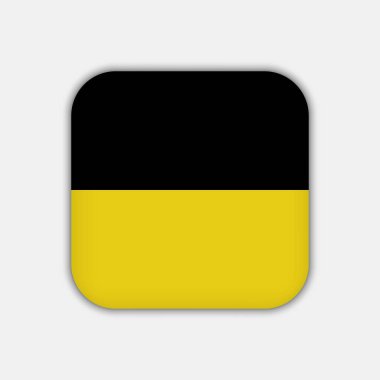 Baden Wurttemberg bayrağı, Almanya eyaleti. Vektör illüstrasyonu.