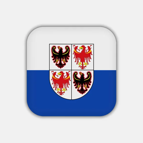 Trentino Südtirol Flagge Region Italien Vektorillustration — Stockvektor