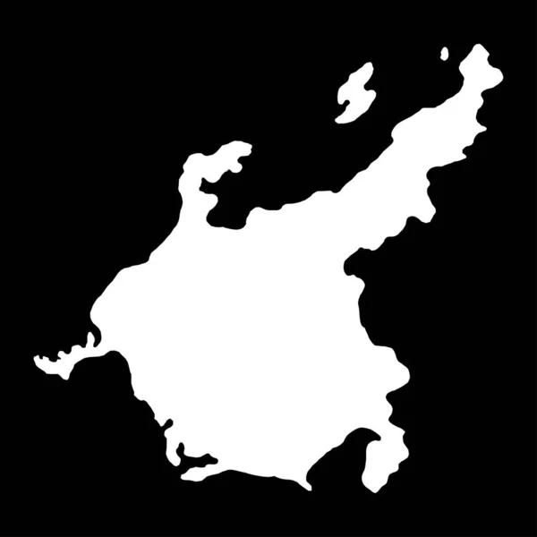 日本の中部地図 ベクターイラスト — ストックベクタ