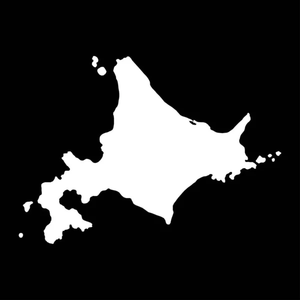 Mappa Hokkaido Giappone Illustrazione Vettoriale — Vettoriale Stock