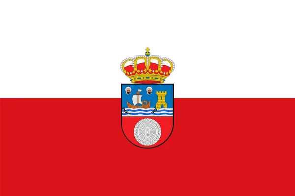 Bandiera Della Cantabria Comunità Autonoma Spagna Illustrazione Vettoriale — Vettoriale Stock