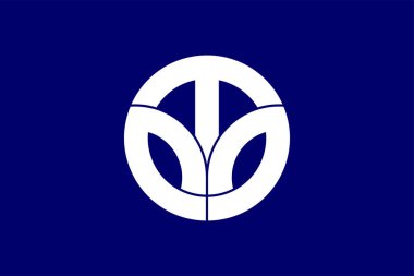 Fukui bayrağı, Japonya vilayeti. Vektör illüstrasyonu