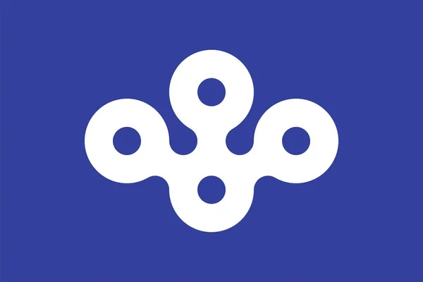 Bandiera Osaka Prefettura Del Giappone Illustrazione Vettoriale — Vettoriale Stock