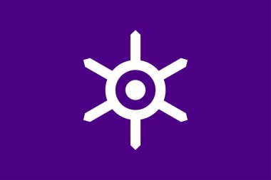 Tokyo bayrağı, Japonya bölgesi. Vektör illüstrasyonu