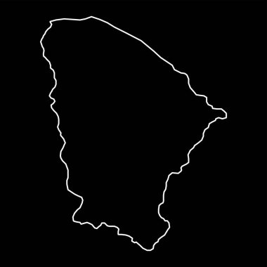 Ceara Haritası, Brezilya eyaleti. Vektör İllüstrasyonu.