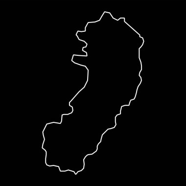 Espirito Santo Haritası, Brezilya eyaleti. Vektör İllüstrasyonu.