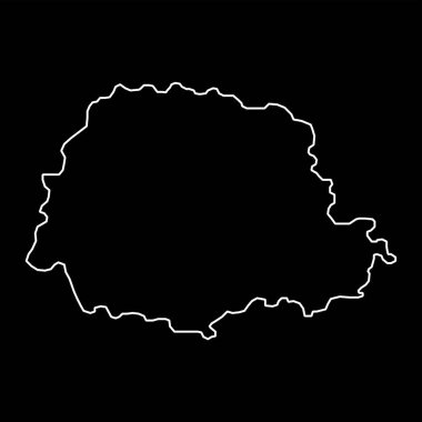 Parana Haritası, Brezilya eyaleti. Vektör İllüstrasyonu.