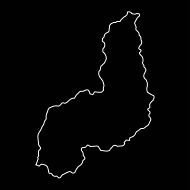 Piaui Haritası, Brezilya eyaleti. Vektör İllüstrasyonu.