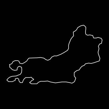 Rio de Janeiro Haritası, Brezilya eyaleti. Vektör İllüstrasyonu.