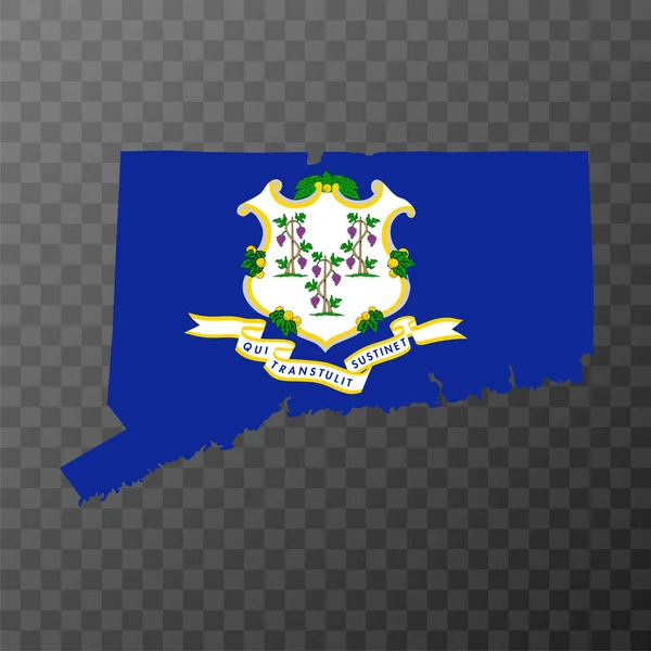 Connecticut State Flag Vector Illustration — Vetor de Stock