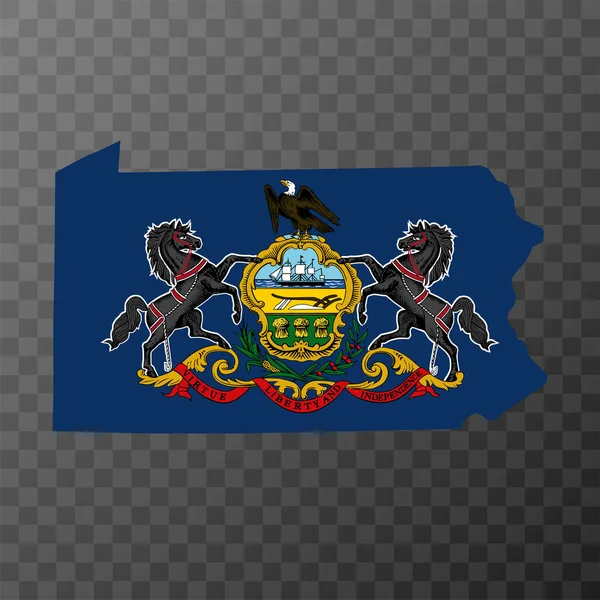 Pennsylvania State Flag Vector Illustration — Vettoriale Stock