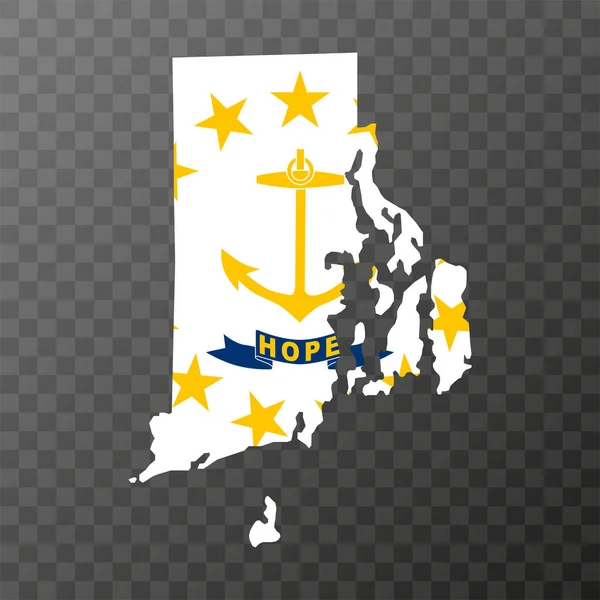 ロードアイランド州旗 ベクトルイラスト — ストックベクタ