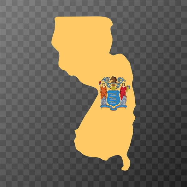 Флаг Штата Нью Джерси Векторная Иллюстрация — стоковый вектор