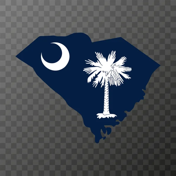 South Carolina State Flag Vector Illustration — Stock Vector
