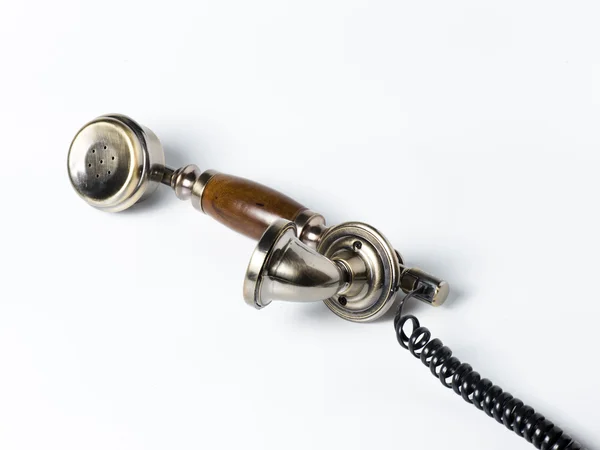 eski ahşap telefon alıcı beyaz