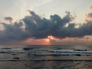 Güzel deniz manzarası. Doğanın bileşimi.