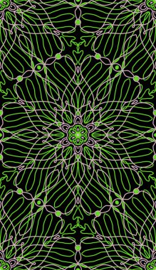 Seamless pattern ornament geometric floral tile