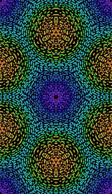 Seamless pattern ornament geometric floral tile