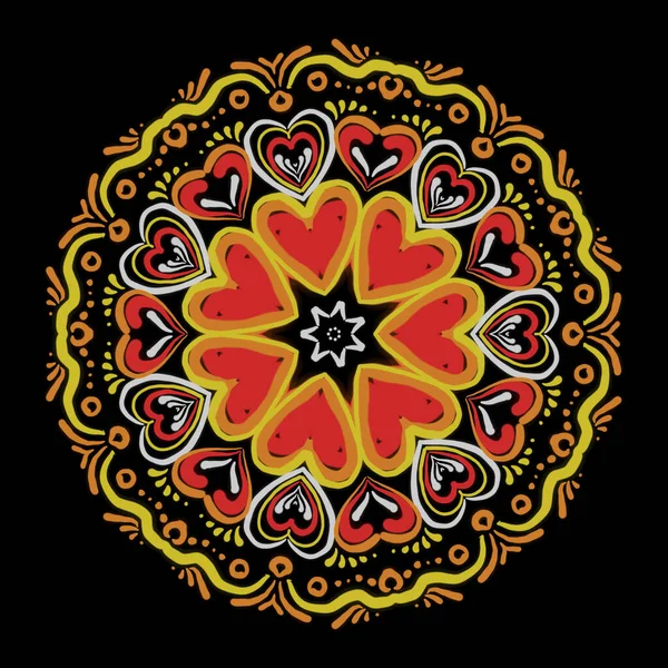 Geometric Lattice Mandala Ethnic Style — Fotografia de Stock
