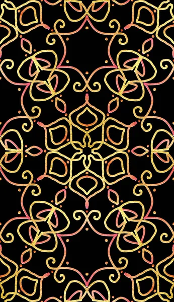 Seamless Pattern Ornament Geometric Floral Tile — Stock Photo, Image