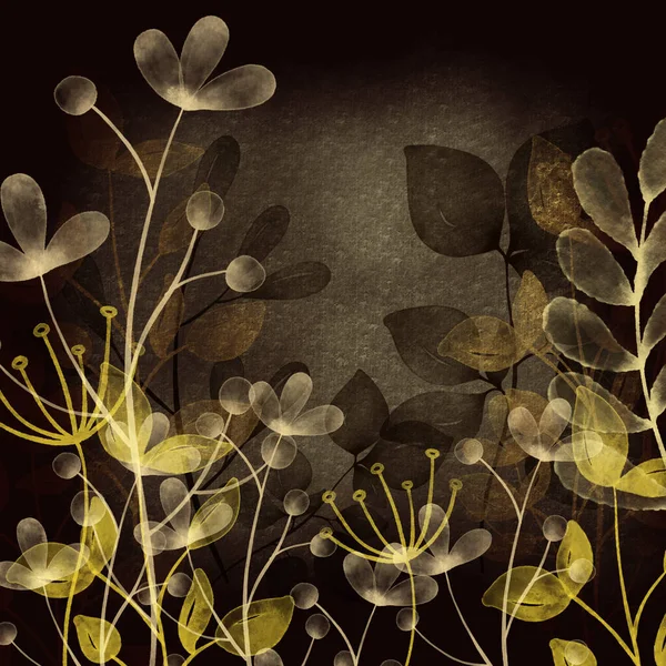カラフルな花の葉の背景 — ストック写真