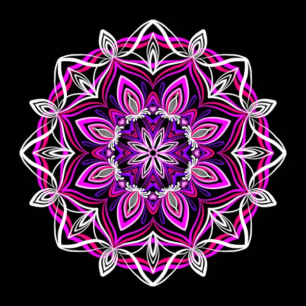 Geometric Lattice Mandala Ethnic Style — Stock Photo, Image