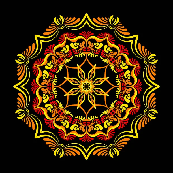 Geometric Lattice Mandala Ethnic Style — Stockfoto