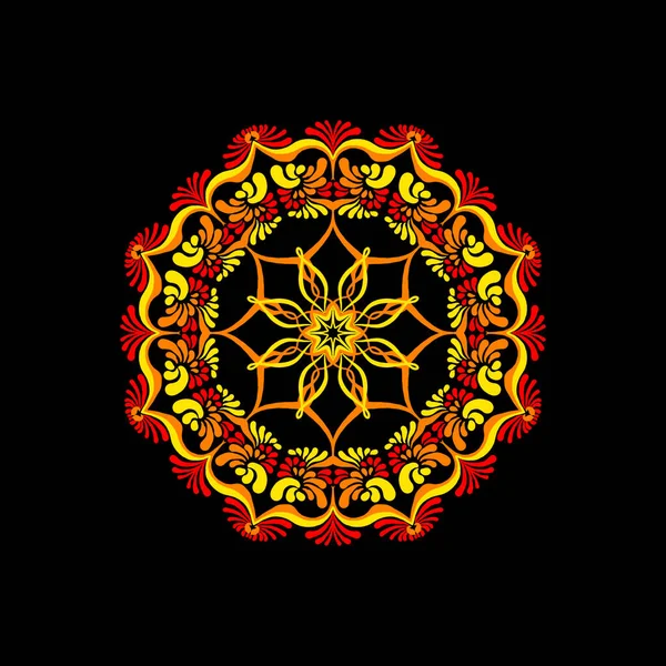 Geometric Lattice Mandala Ethnic Style — Zdjęcie stockowe