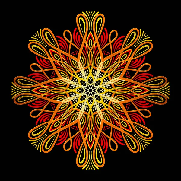 Geometric Lattice Mandala Ethnic Style — 图库照片