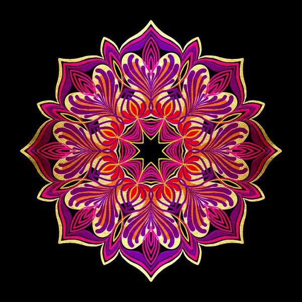 Geometric Lattice Mandala Ethnic Style — Zdjęcie stockowe