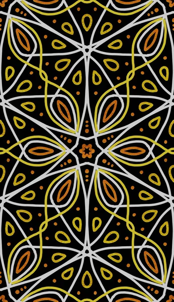 Seamless Pattern Ornament Geometric Floral Tile —  Fotos de Stock