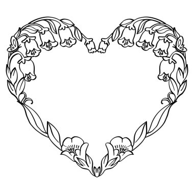 Çiçek çelengi kalp şekli sanatı